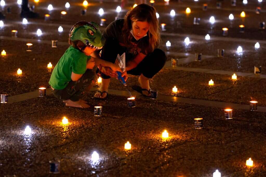 יום הזיכרון ליצחק רבין. | AFP