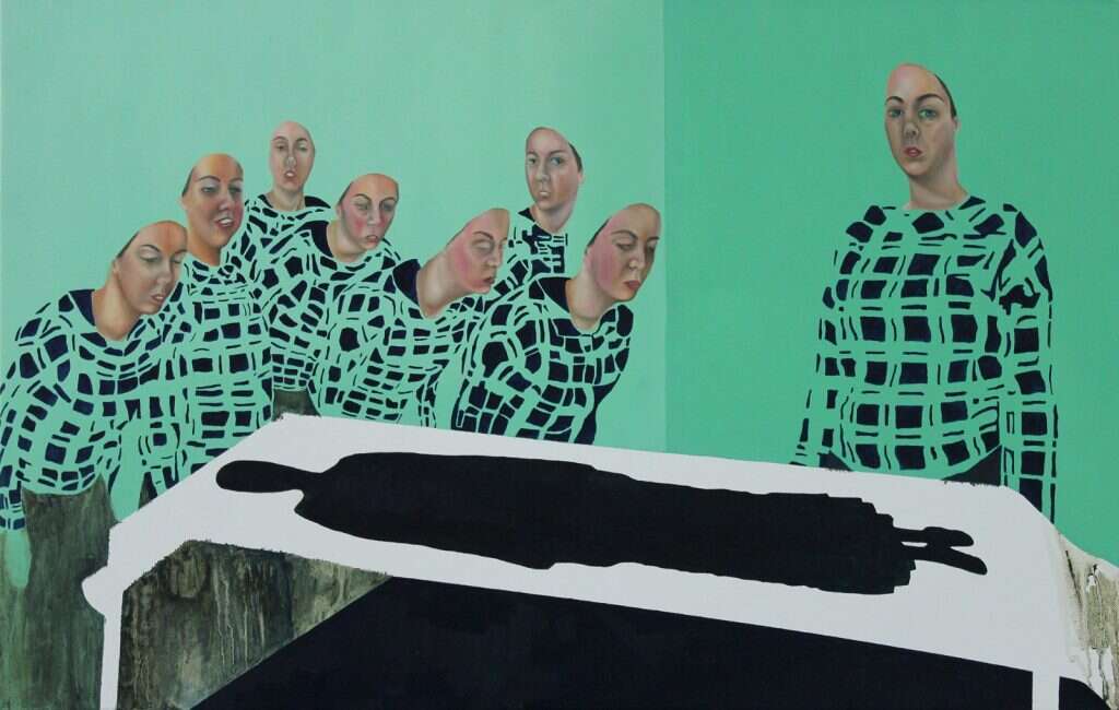 "שיעור אנטומיה", מרים ברזסקי. מתוך יריד האומנות צבע טרי בתל אביב. | מרים ברזסקי