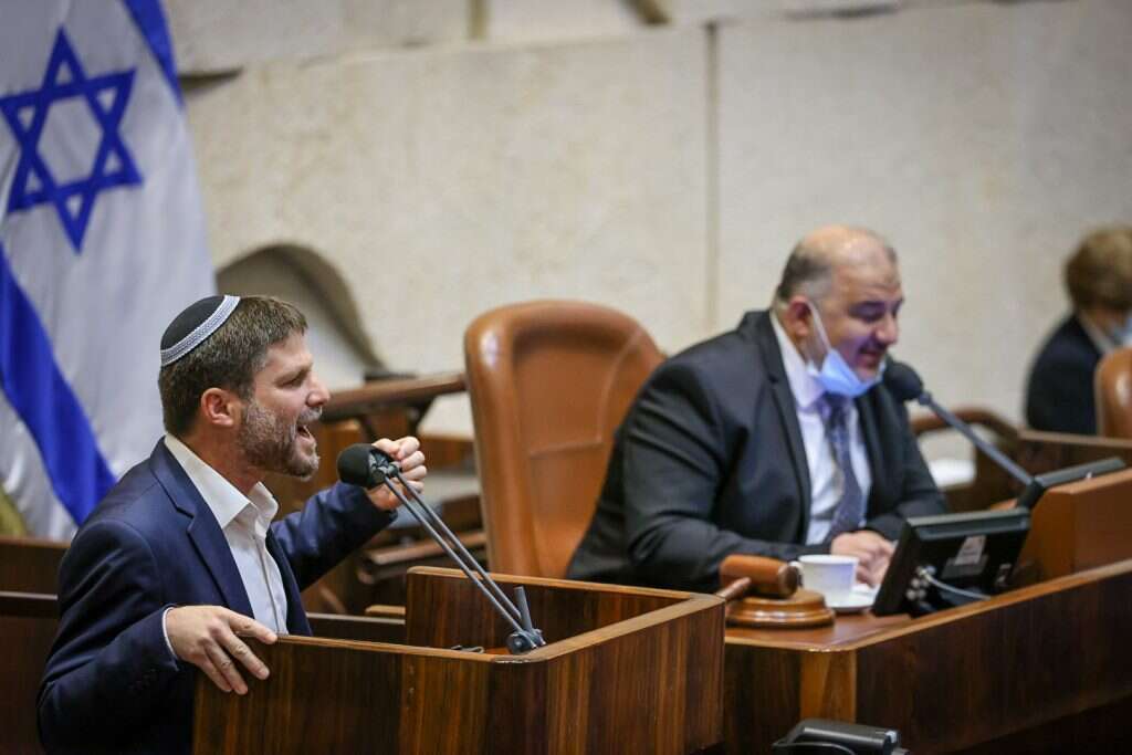 ח"כ בצלאל סמוטריץ' במליאת הכנסת. | נועם מושקוביץ, דוברות הכנסת