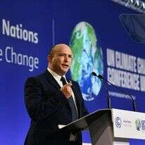 ראש הממשלה בנט בנאומו בוועידת האקלים. | חיים צח, לע"מ