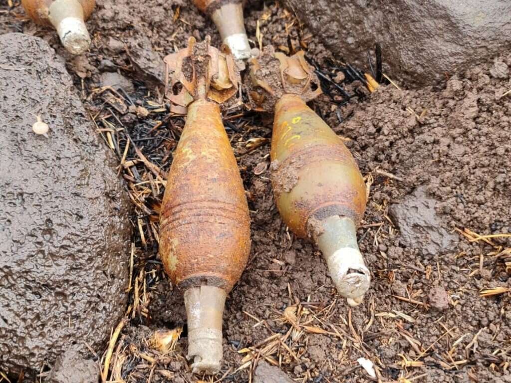 תחמושת מהבונקר הסורי שנמצא ברמת הגולן. | הרשות לפינוי מוקשים, משרד הביטחון