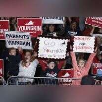 תומכים של המועמד הרפובליקני גלן יאנגקין בווירג'יניה. | EPA