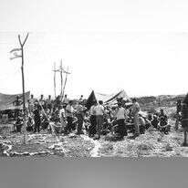 חברי קבוצת שכם בניסיון ההתנחלות החמישי באזור ביתר־בתיר, 1970. | באדיבות נפתלי וזהבה פרל