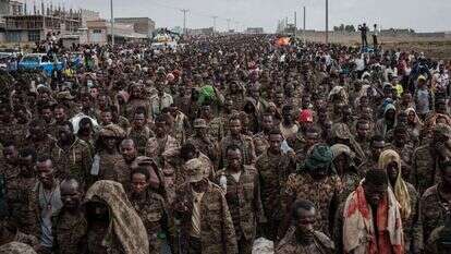 חיילים שבויים של צבא אתיופיה בתיגראי. | AFP