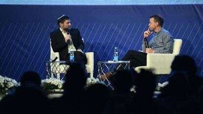 עמית סגל ובצלאל סמוטריץ' בוועידת החינוך של מקור ראשון. | שריה דיאמנט