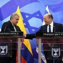 נשיא קולומביה, איוואן דוקה עם ראש הממשלה נפתלי בנט. | חיים צח לע"מ