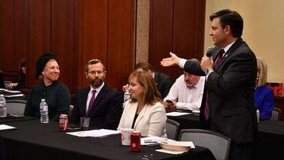 ישראל גנץ ראש מועצת בנימין בביקורו בארה"ב. | Anna Brightwell