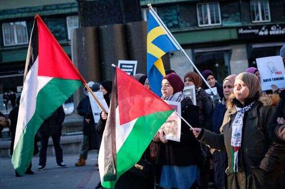 הפגנה במאלמו נגד הכרת טראמפ בירושלים בירת ישראל. | גטי אימג'ס