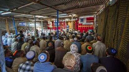 מחנה הממתינים באדיס־אבבה, 2018. | AP מחנה הממתינים באדיס־אבבה, 2018. | AP