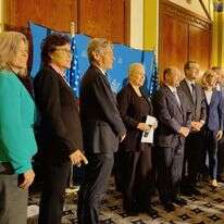 חברי המשלחת בביקורם בישראל