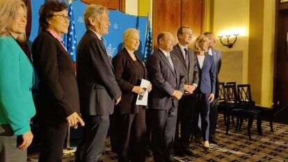 חברי המשלחת בביקורם בישראל