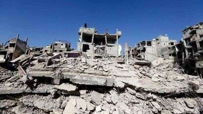 מחנה הפליטים ירמוכ בדרום סוריה. | AFP