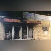 תחנת המשטרה בעכו אחרי ההצתה באביב. | יאיר קראוס