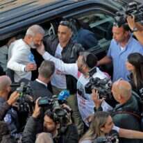 בני הזוג אוקנין בושבם לישראל. | AFP