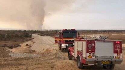 שריפת קוצים מתפשטת מירדן לכיוון ישראל. | דוברות כבאות והצלה לישראל שריפת קוצים מתפשטת מירדן לכיוון ישראל. | דוברות כבאות והצלה לישראל
