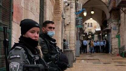 שוטרי מג"ב בעיר העתיקה. | AFP