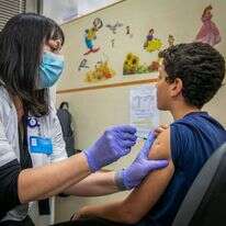 חיסון ילדים, אתמול. | יוסי אלוני/פלאש90