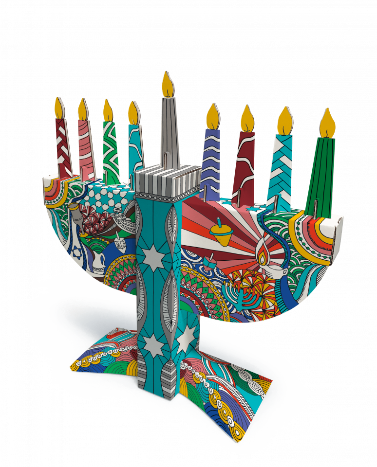 חנוכייה לצביעה. | יחצ