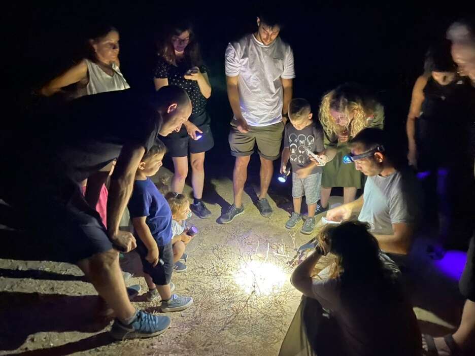 בן פריטל בסדנאות למלאכות קדומות לכבוד החנוכה. | טבע הדברים