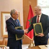 הסכם ביטחוני עם מרוקו. גנץ ושר ההגנה המרוקאי. | אריאל חרמוני