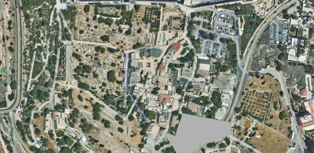 תוואי המנהרה (בכחול). | באדיבות תנועת רגבים