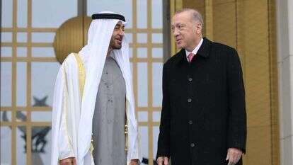 ארדואן ובן זאיד, | EPA