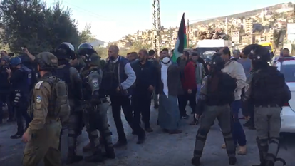 ערבים בכפר לובן נגד מחאת המתיישבים