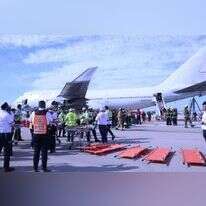 כוחות ההצלה בתרגיל המדמה אירוע רב נפגעים עם התרסקות מטוס. | דוברות מד"א