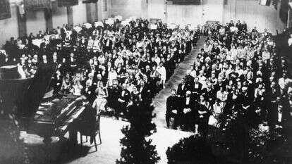 הקונגרס הציוני העולמי הרביעי בלונדון, 1900. | באדיבות ארכיון הצילומים של קק"ל