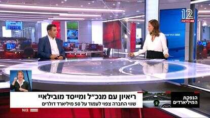 יונית לוי ואמנון שעשוע במהדורה המרכזית. | מסך, N12