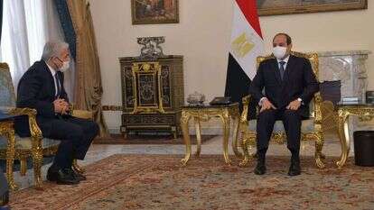 לפיד וא־סיסי. | שלומי אמסלם