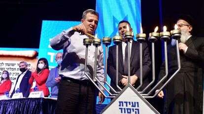 השר גדעון סער וכרמל שאמה הכהן בוועידת היסוד של "תקווה חדשה", השבוע. | תומר נויברג, פלאש 90