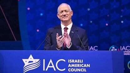 בני גנץ בנאומו בכנס. | Noam Galai בני גנץ בנאומו בכנס. | Noam Galai