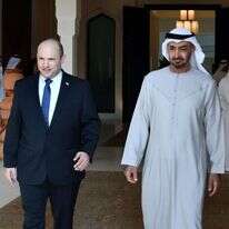 ראש הממשלה בנט ויורש העצר שייח' מוחמד בן זאיד. | חיים צח, לע"מ