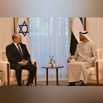 בנט בביקור רשמי ראשון באיחוד האמירוית, נפגש עם יורש העצר שייח׳ מוחמד בן זאיד. | חיים צח, לע"מ