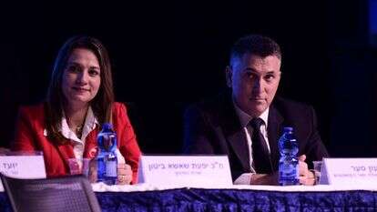 גדעון סער ויפעת שאשא ביטון בוועידת תקווה חדשה. | תומר נויברג/פלאש90