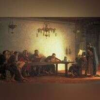 ציור של ז'אן ז'ול־אנטואן לקומטה דו נואו, ישיבת רבנים במרוקו, 1882