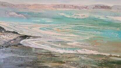 אולי ברמסון, "ים המלח", טכניקה מעורבת, 2021 . הוצגה בגלריה space בית חיל האוויר הרצליה, אוצר: שוקי כהן