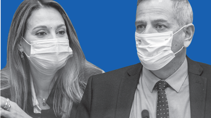 שר הבריאות ניצן הורוביץ ושרת החינוך יפעת שאשא-ביטון. | אורן בן-חקון