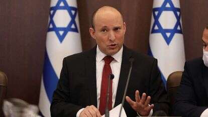 ראש הממשלה נפתלי בנט בישיבת קבינט. | EPA