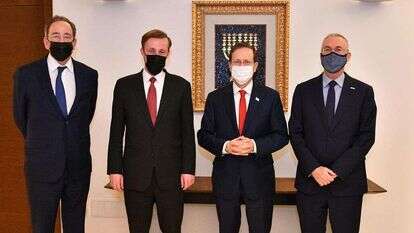 הנשיא הרצוג וג'ייק סאליבן במרכז התמונה, | חיים צח / לע״מ הנשיא הרצוג וג'ייק סאליבן במרכז התמונה, | חיים צח / לע״מ