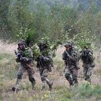 חיילים אוקראינים באימון על רקע המתיחות עם רוסיה. | AFP