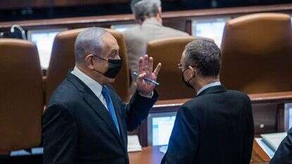 לוין ונתניהו בכנסת. | אורן בן־חקון