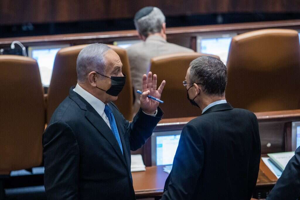 לוין ונתניהו בכנסת. | אורן בן־חקון