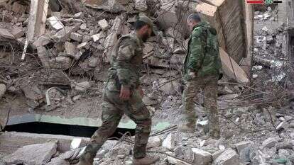 מחסן הנשק של דאעש בסוריה. | סוכנות הידיעות הסורית "סאנא"