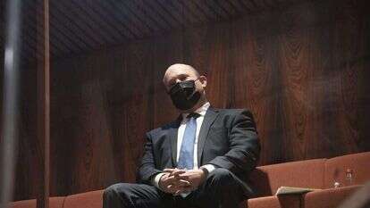 בנט ביציע המבודדים בכנסת, השבוע. | נועם מושקוביץ, דוברות הכנסת