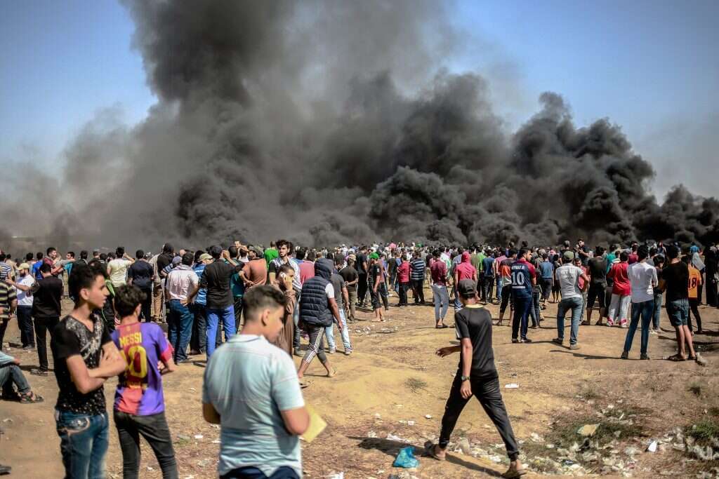 "צעדת השיבה" בעזה, 2018. | גטי אימג'ס