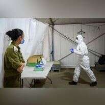 עמדת בדיקות קורונה של צה"ל, 2020. | יוסי זליגר/פלאש90