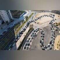 תור מכוניות לבדיקות קורונה. | לירון מולדובן