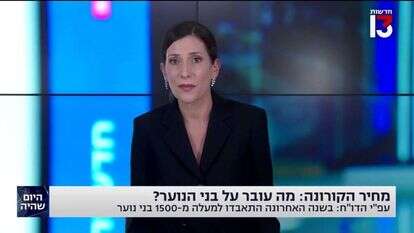 מסך מתוך התוכנית "היום שהיה", בחדשות 13